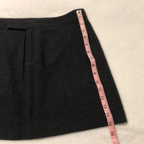 Charcoal Gray Wool Skirt - Picture 5 of 5
